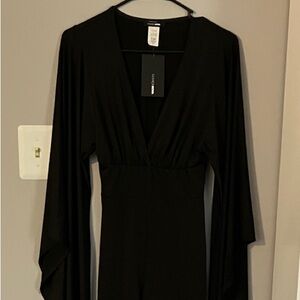 Fashion Nova Black Long Sleeve Dress